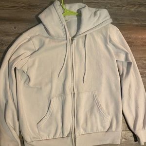 white zip up